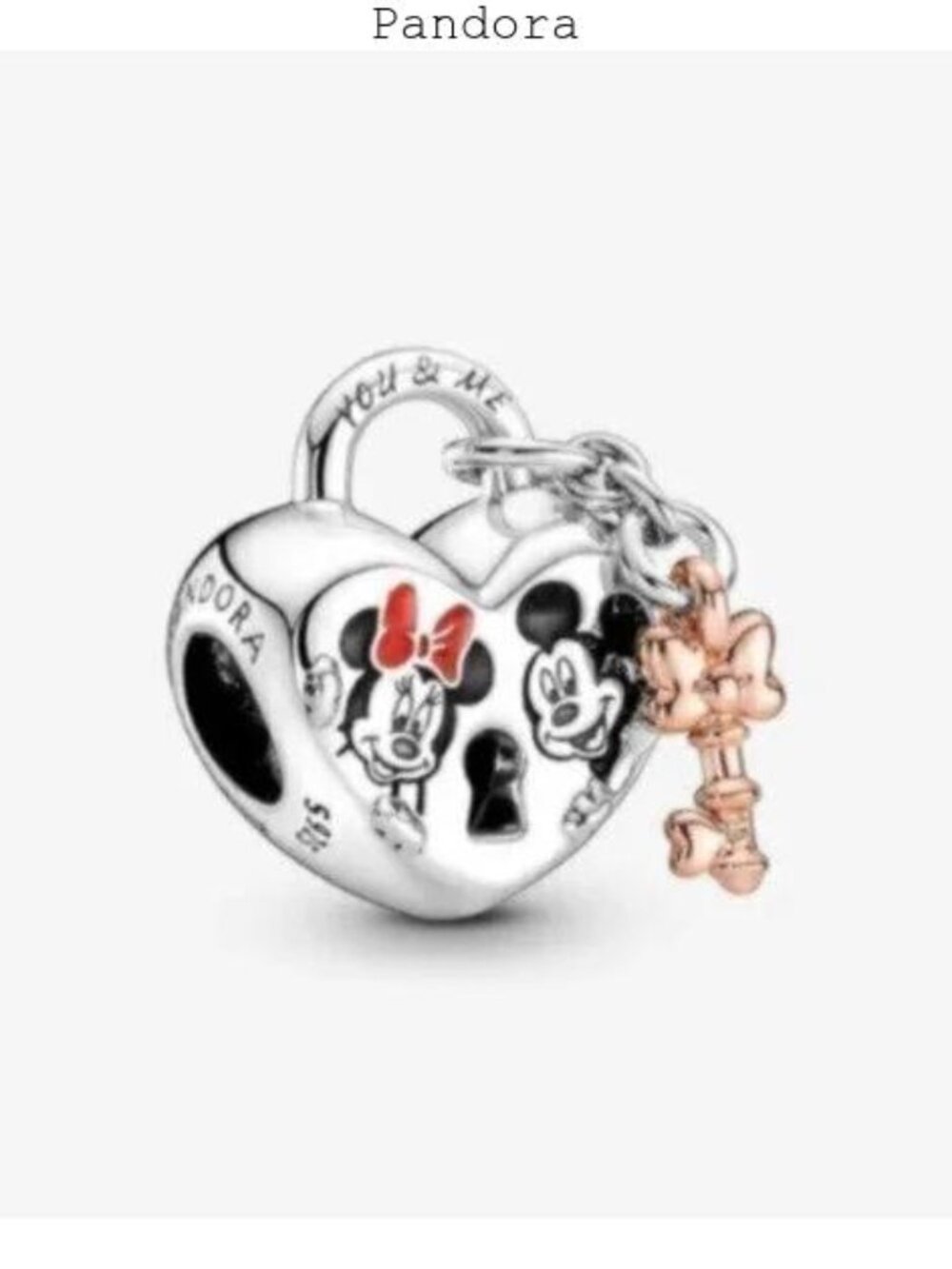 Pandora Disney Mickey Mouse & Minnie Mouse Padlock Charm